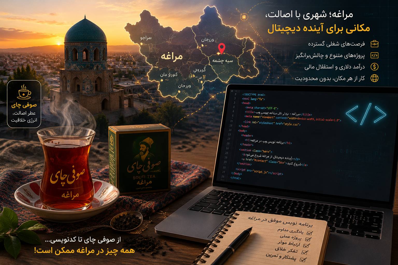 بازار کار یک برنامه‌نویس وب در مراغه؛ فرصتی بزرگ در دنیای دیجیتال - کیمیاگران